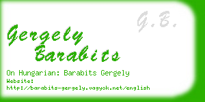 gergely barabits business card